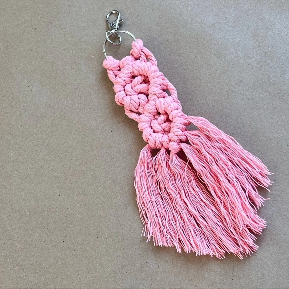Macrame Handcrafted Keychain Boho Chic Style